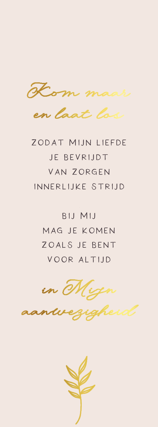 Boekenlegger Kom maar en laat los