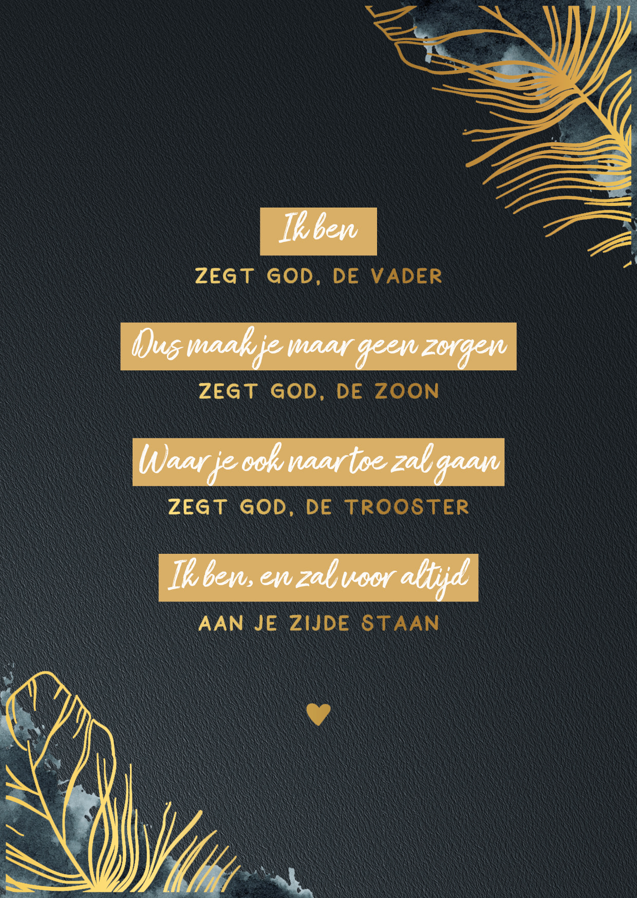 Ik ben zegt God, de Vader