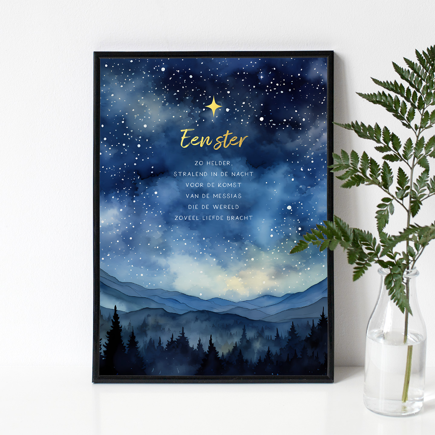 Poster A4 Een ster zo helder