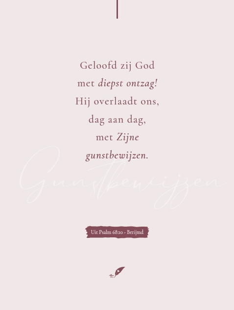 Geloofd zij God met diepst ontzag