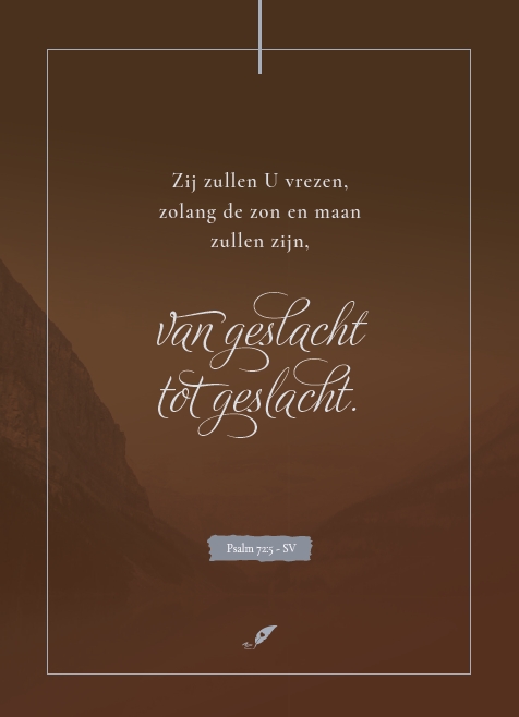 Zij zullen u vrezen