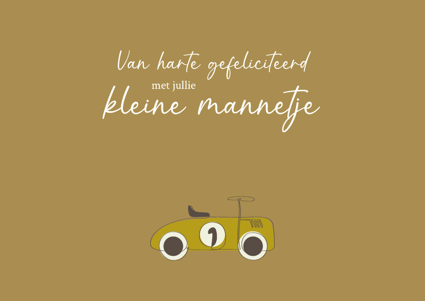 Gefeliciteerd met jullie kleine mannetje