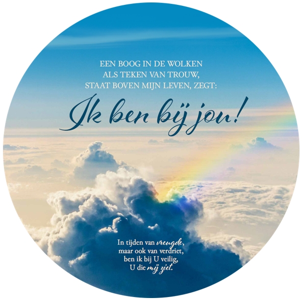 Muurcirkel Een boog in de wolken