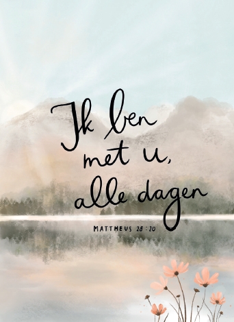 Kaartje A7 Ik ben met u, alle dagen