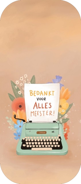 Boekenlegger Bedankt voor alles meester!