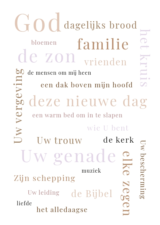 Poster A4 Dankbaar voor ...