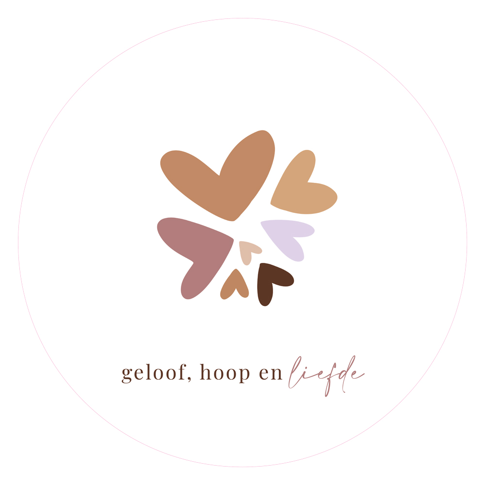 Muurcirkel 25 cm Geloof hoop en liefde