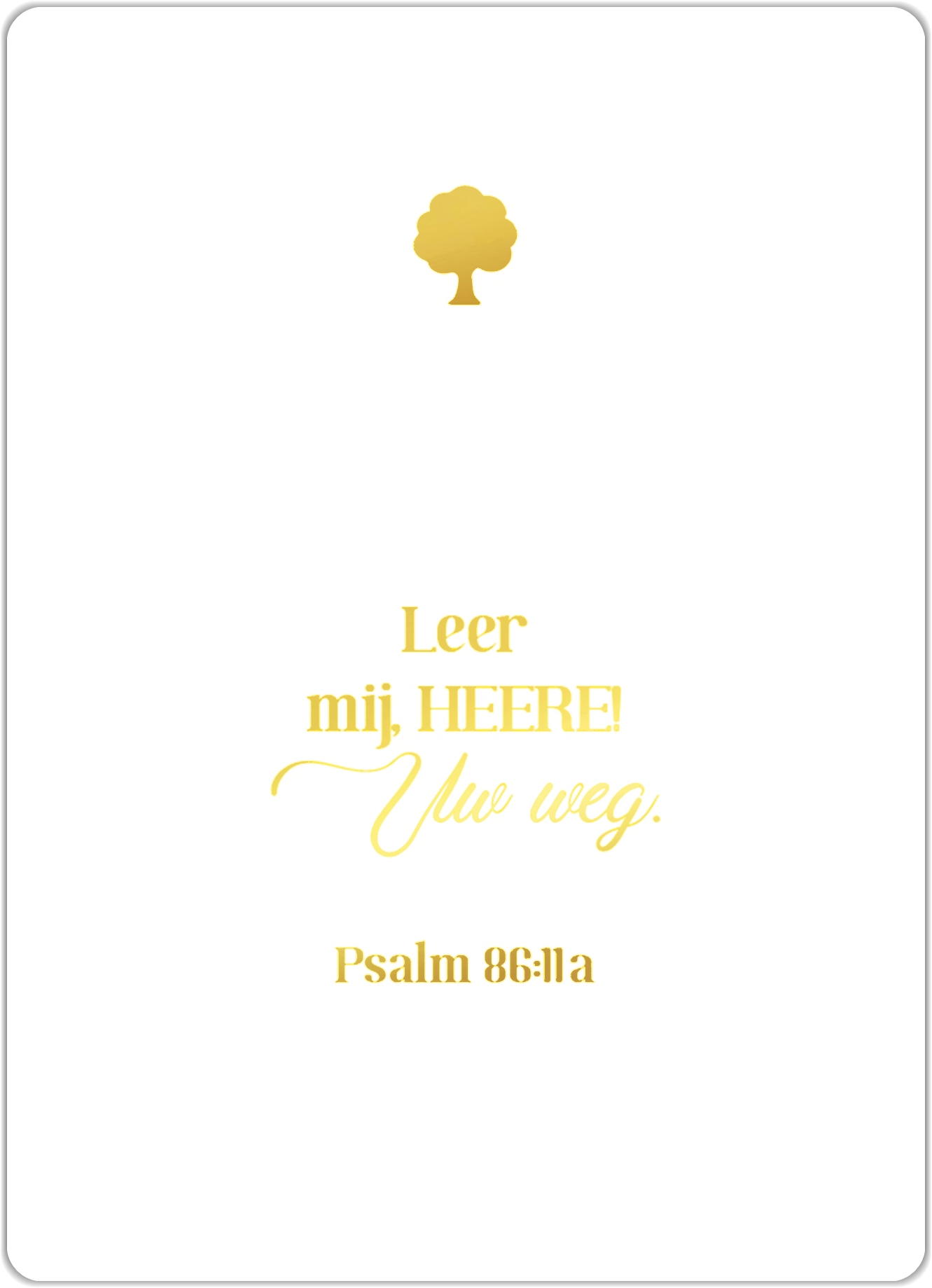 Leer mij, HEERE! Uw weg