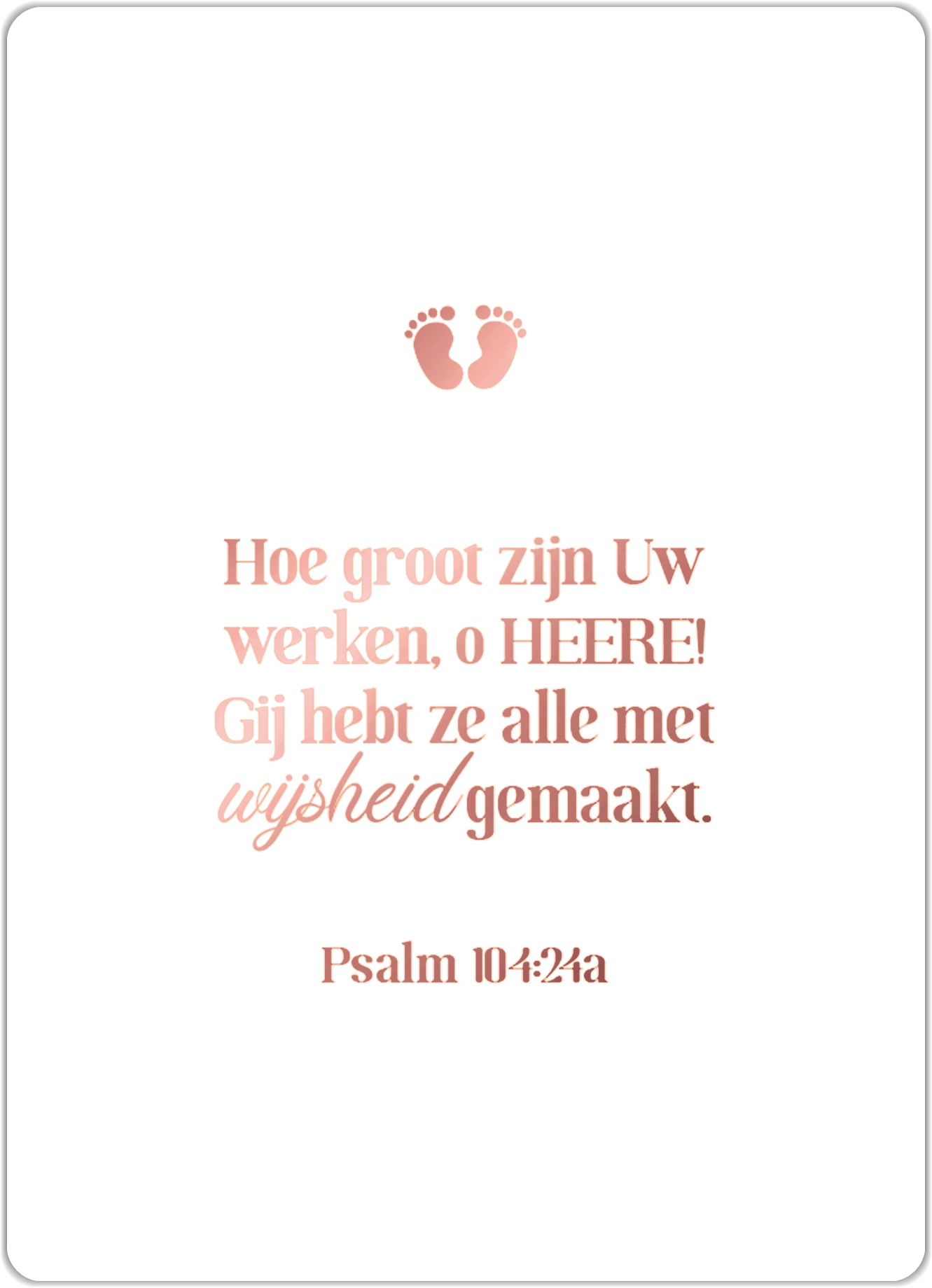 Hoe groot zijn Uw werken, o HEERE!