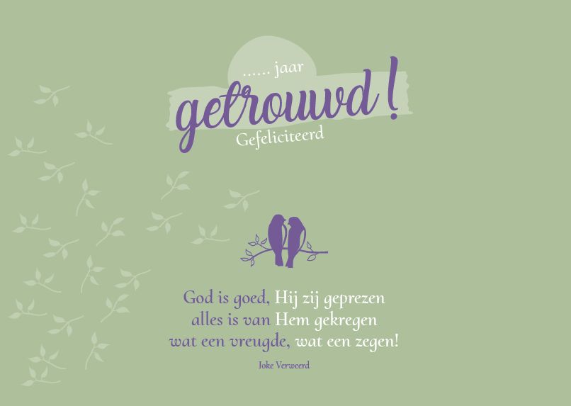 ... jaar getrouwd