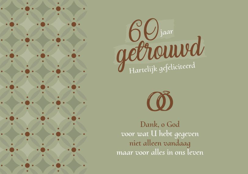 60 jarig huwelijk