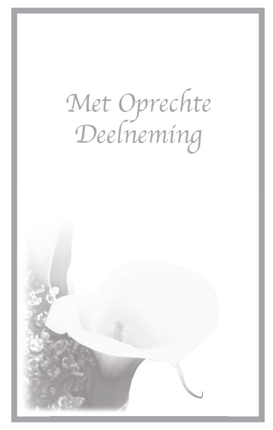 Map Rouw Wenskaart