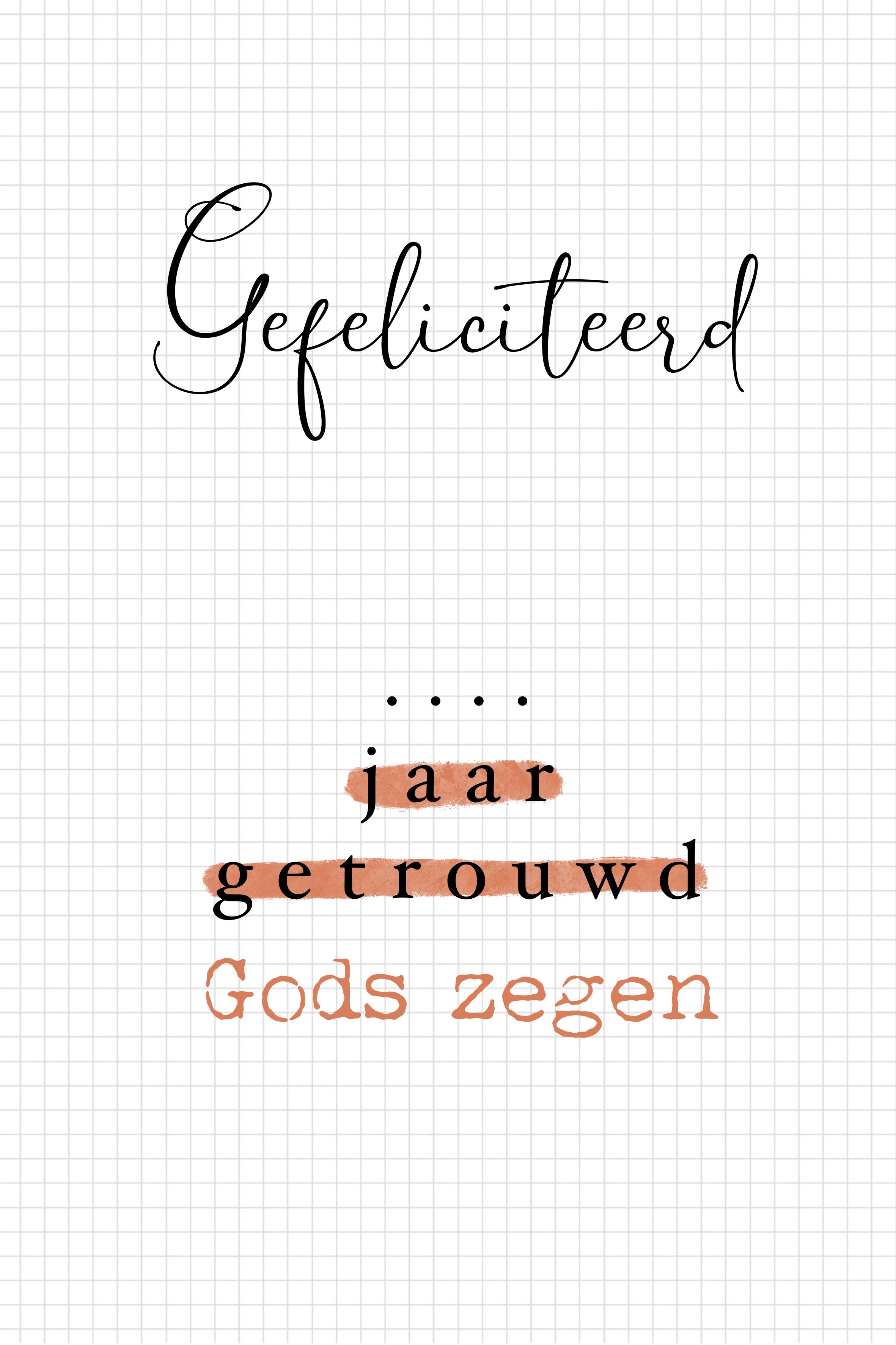 ... jaar getrouwd