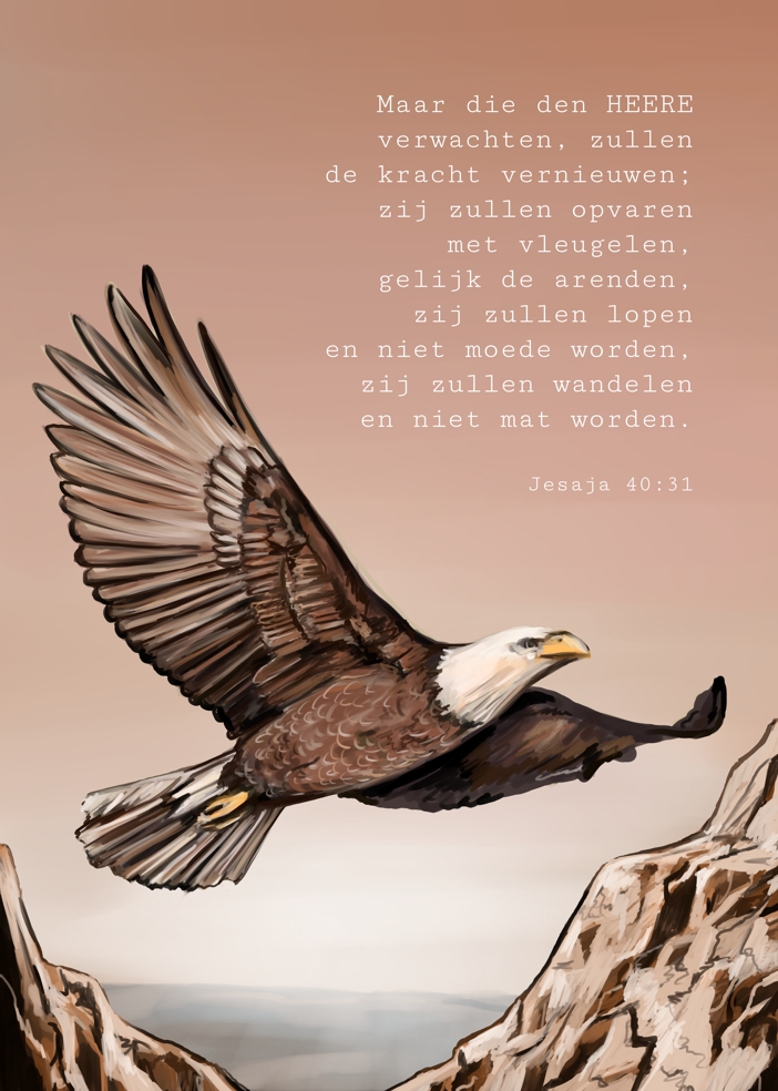 Canvas op hout Maar die den HEERE ...
