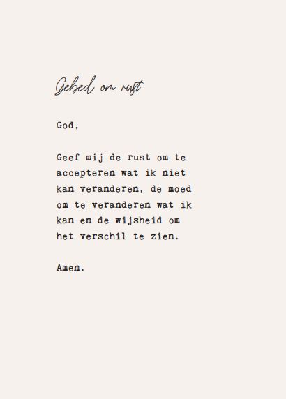 Gebed om rust