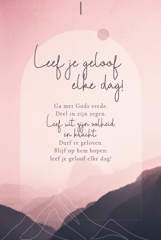 Enkele Kaart Leef je geloof