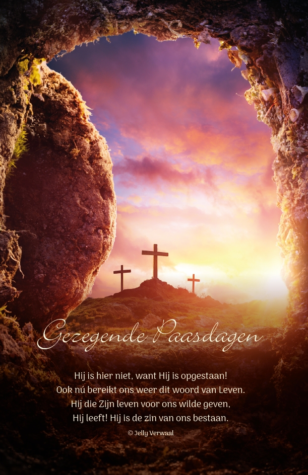 Wenskaart Gezegende Paasdagen