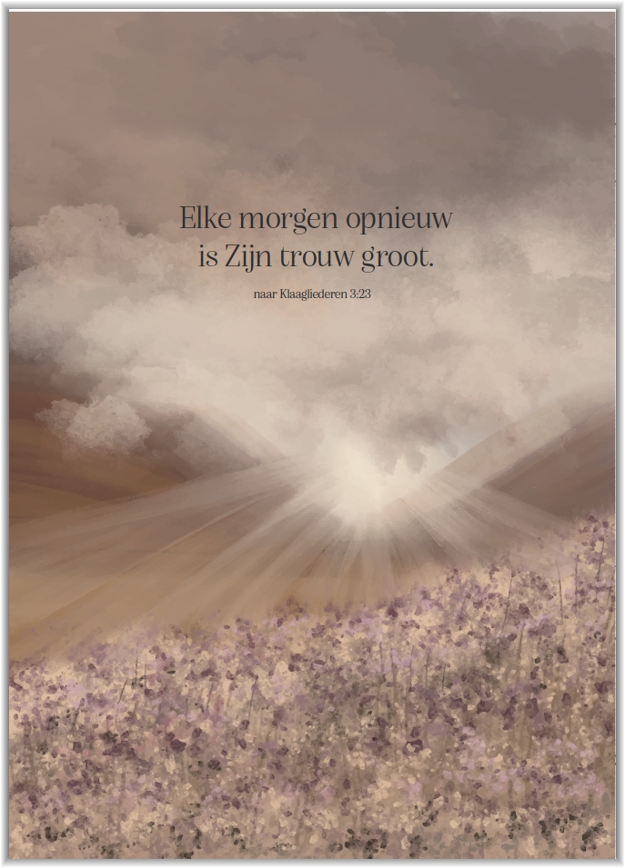 Poster A5 Elke morgen opnieuw