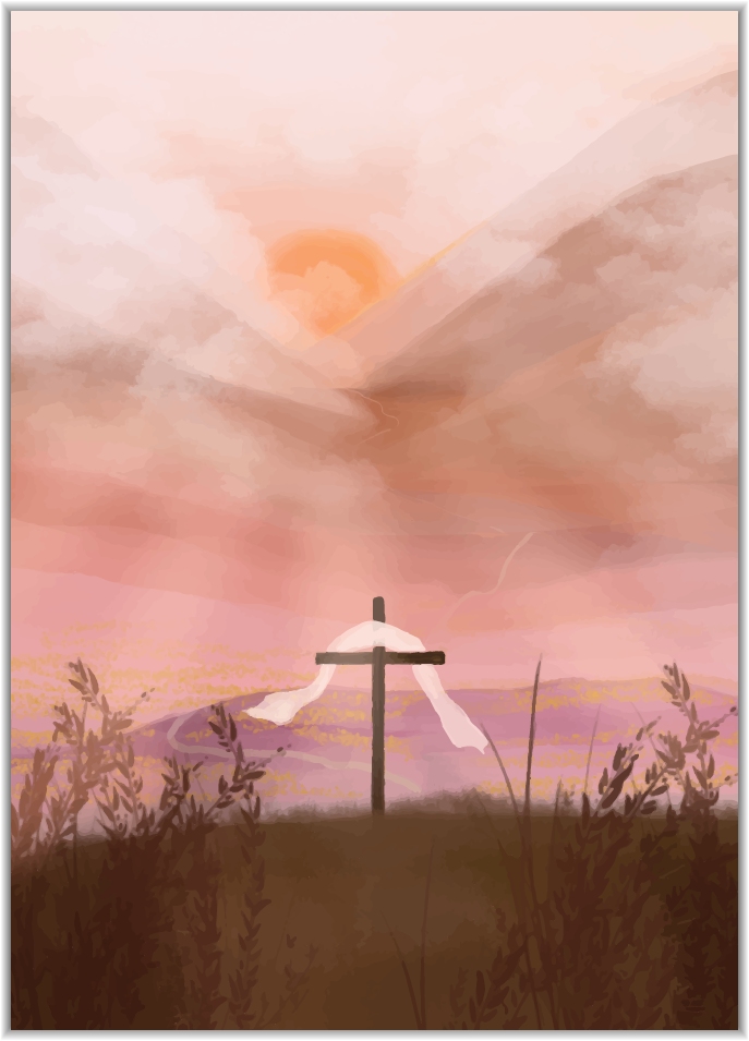 Poster A5 Hij leeft (Blanco)