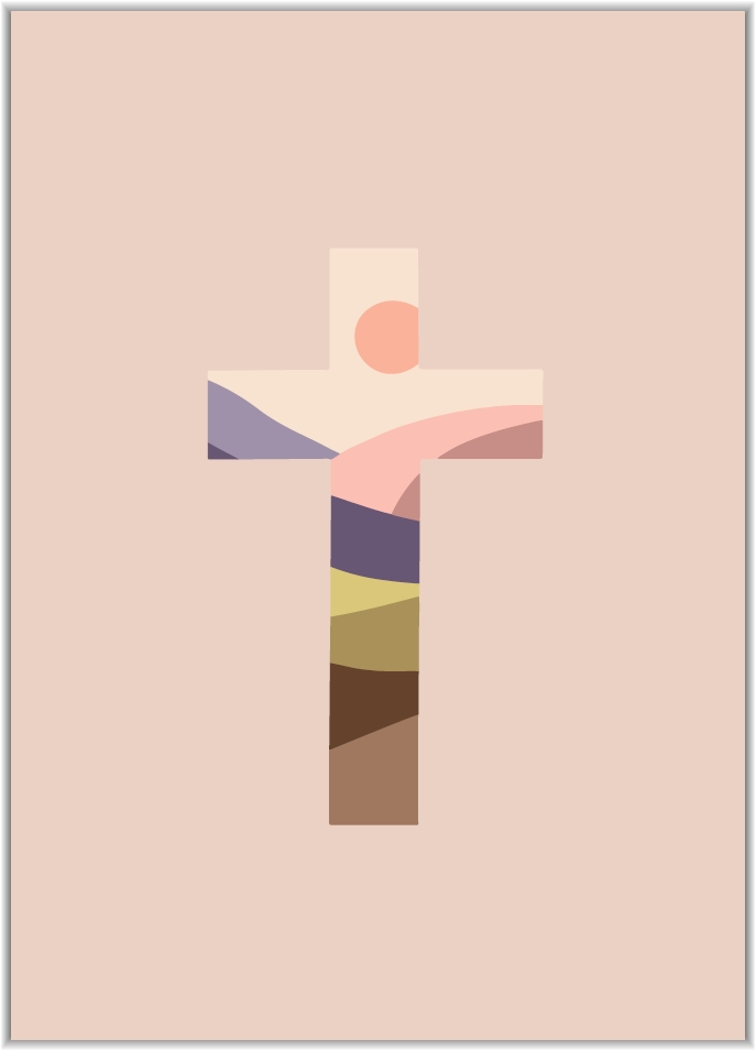 Poster A5 Kruis (Blanco)