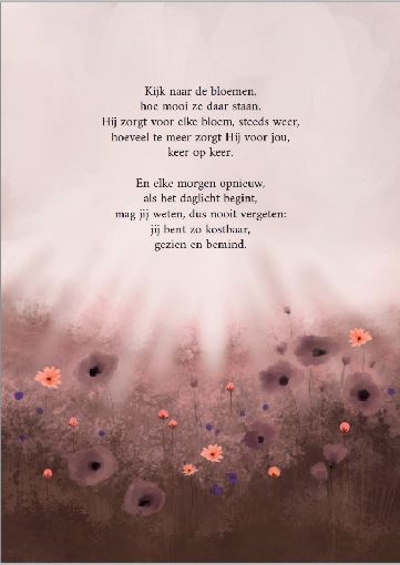 Poster A3 Kijk naar de bloemen