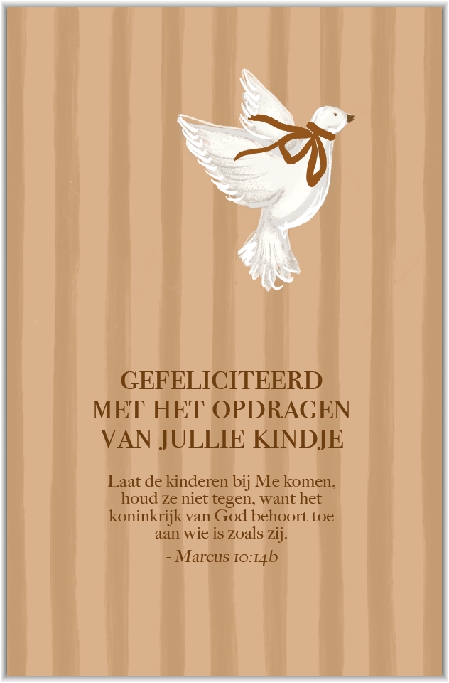 Opdragen jullie kindje