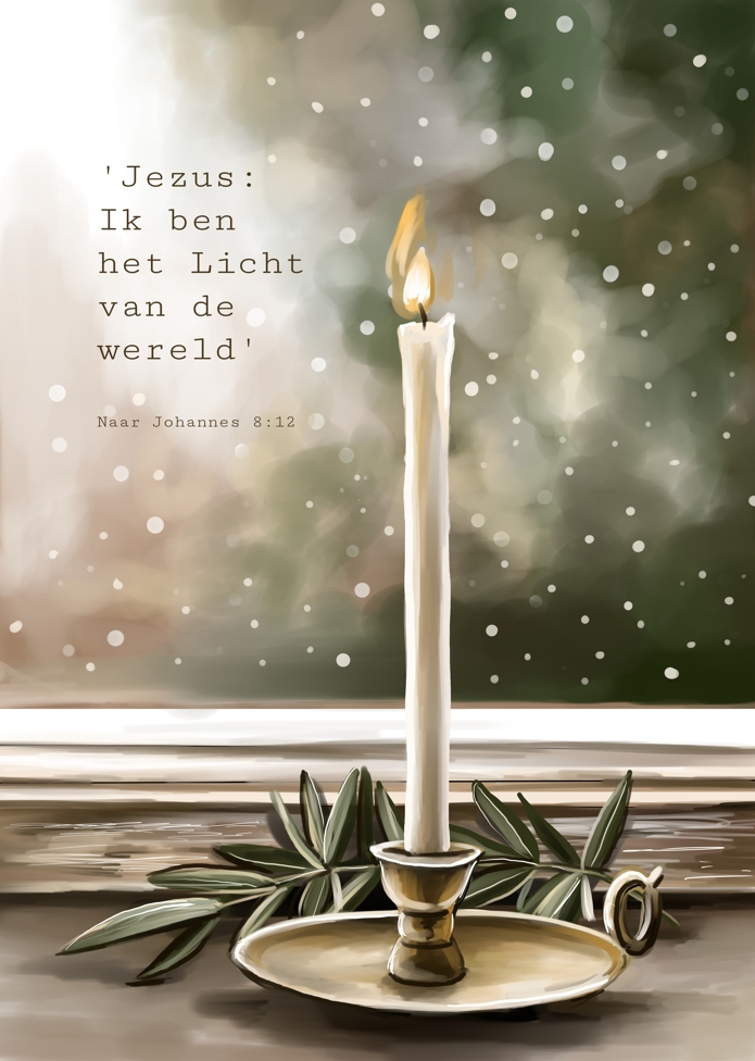 Poster A5 Jezus: Ik ben het Licht