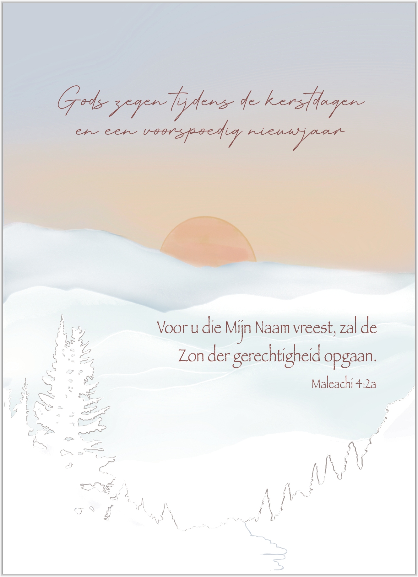 Gods zegen Kerst/Voorspoedig Nieuwjaar