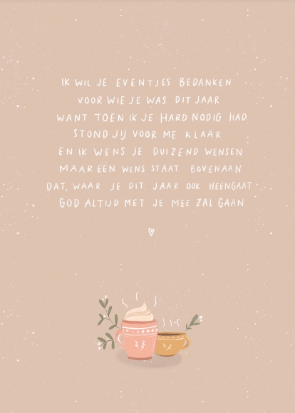 Ik wil je eventjes bedanken